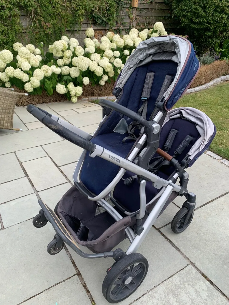 Uppababy V2 Double Stroller - Navy - Image 3