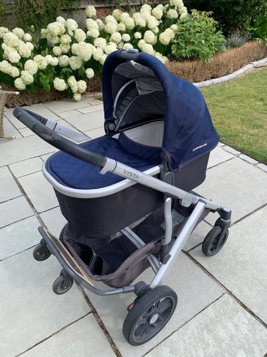 Uppababy V2 Double Stroller - Navy - Image 4