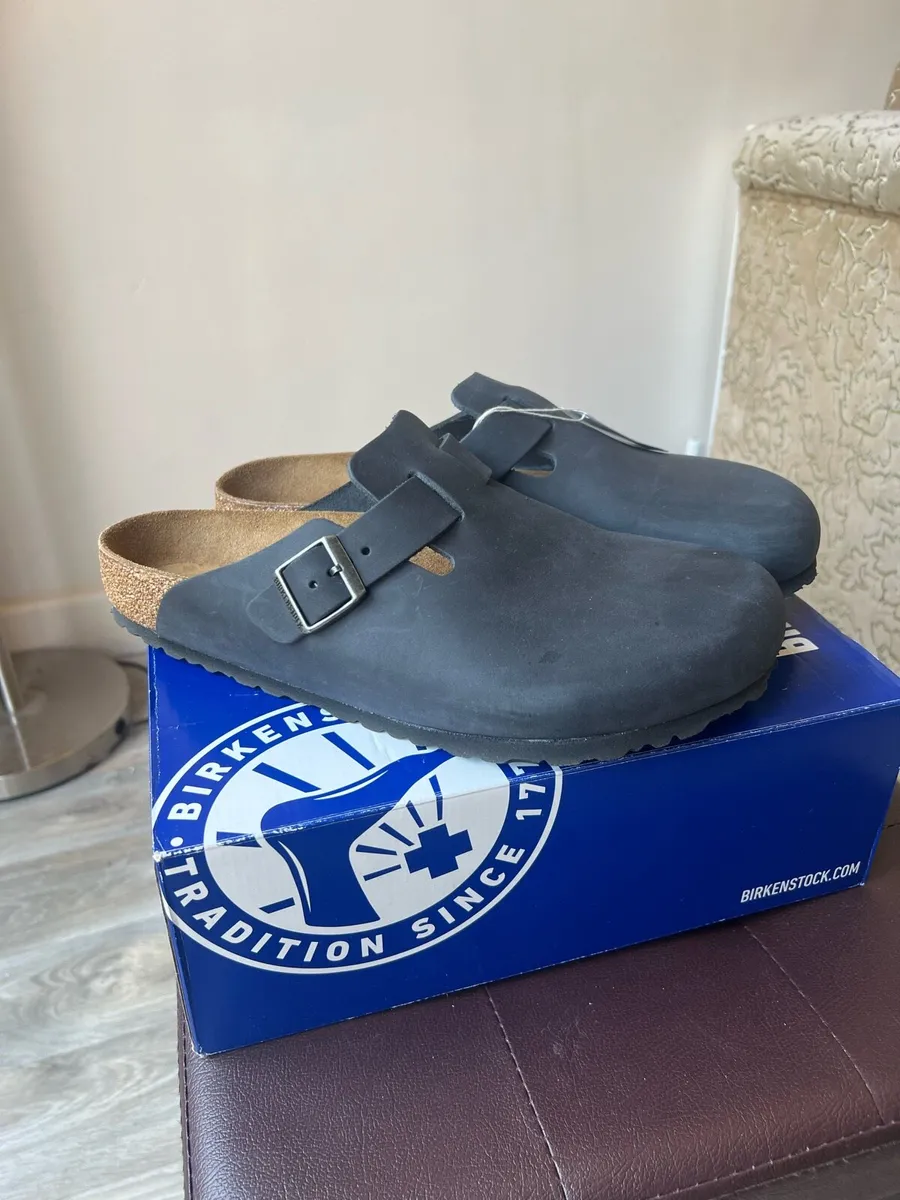 Birkenstock clog black leather - Image 3