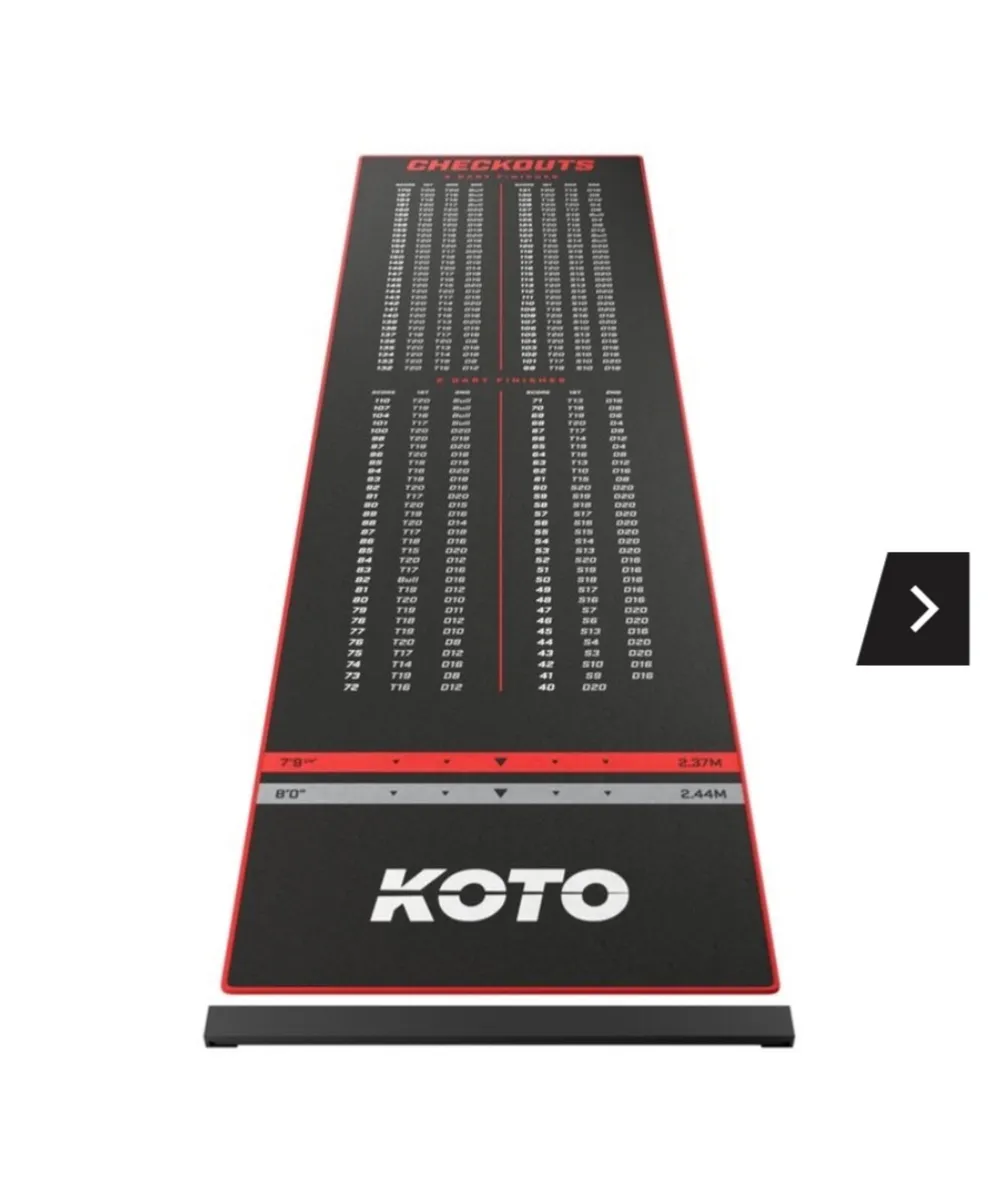 Darts Checkout Mat & Oche - Image 1