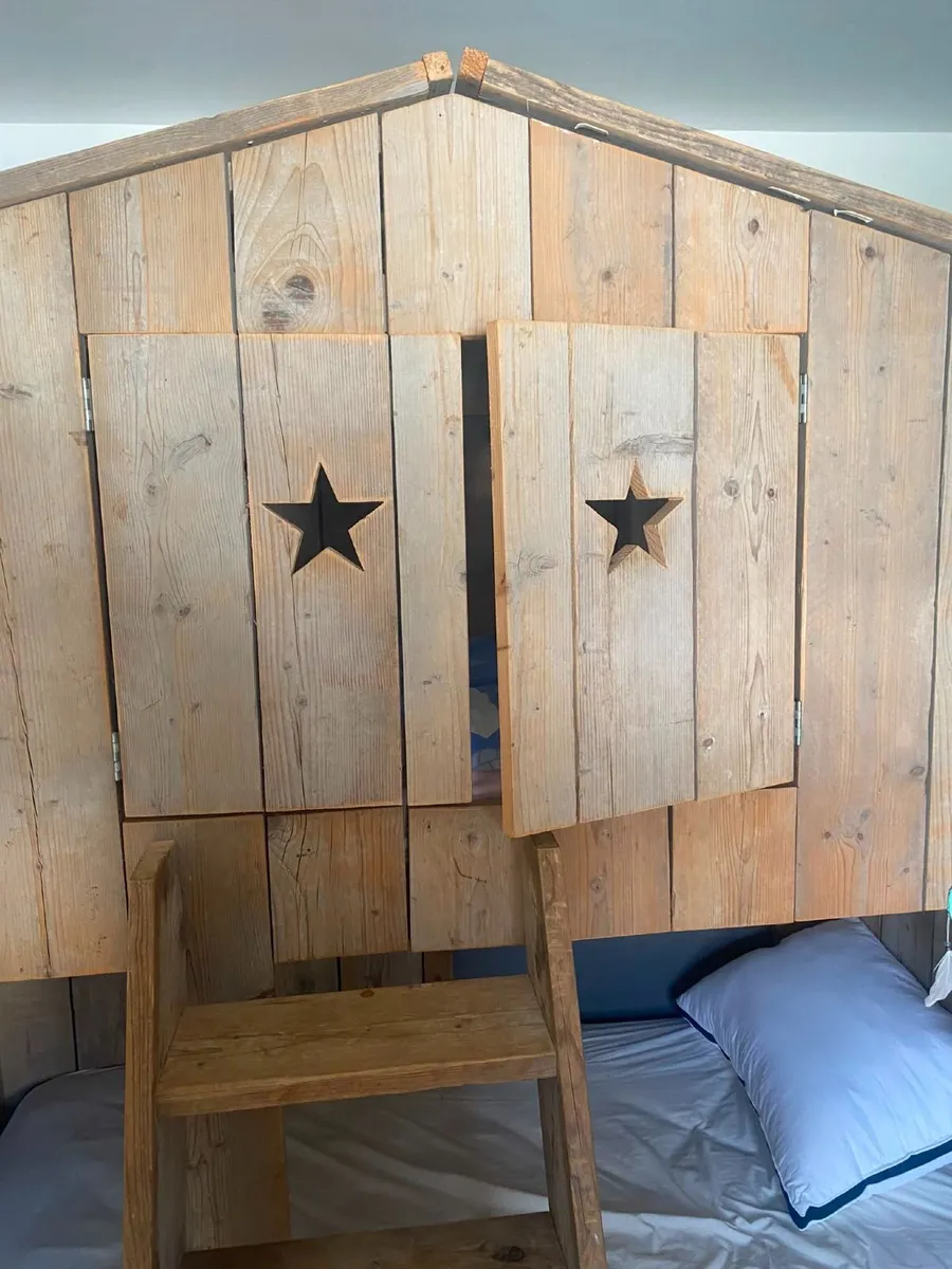 Handmade Dutch Solid Wood Bunk Bed - Image 4