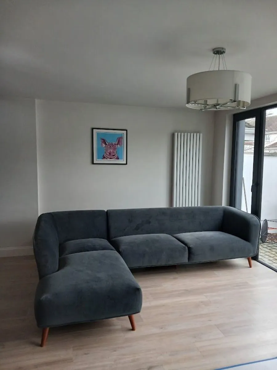 Modern Dark Grey L-Shaped Corner Sofa - Image 2