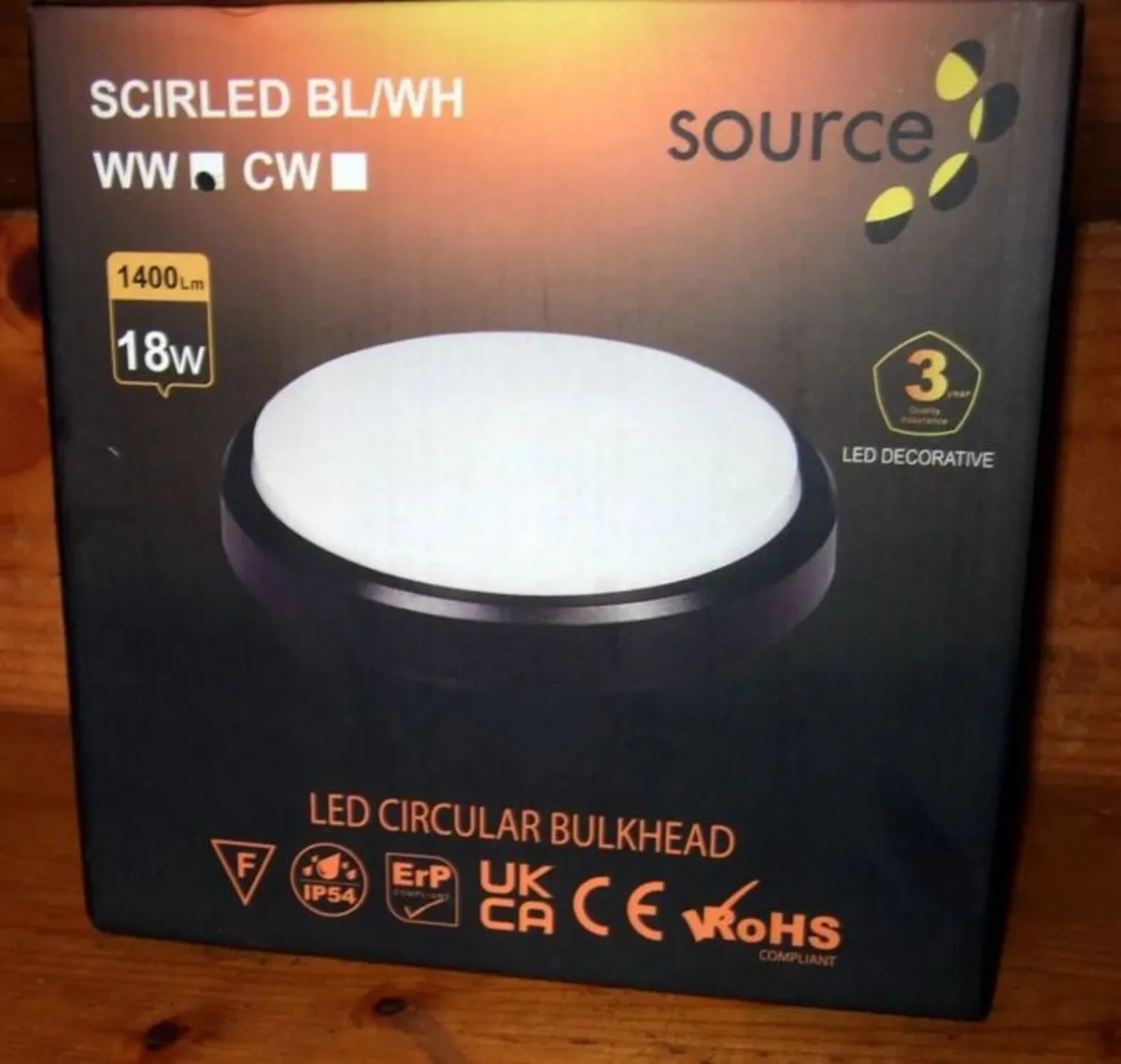 Brand New 18W LED Circular Bulkhead Light – BNIB - Image 1
