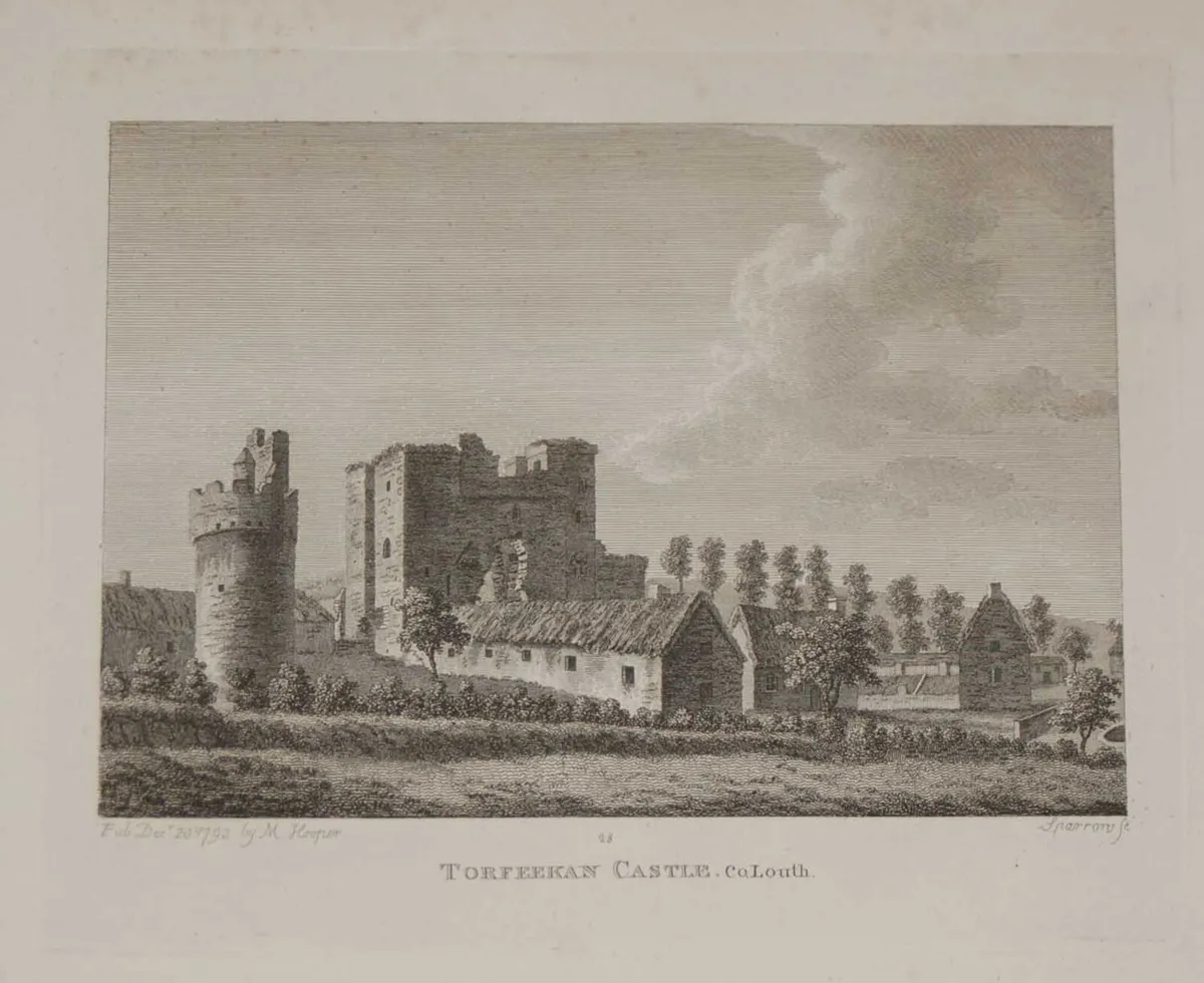 Torfeekan Castle County Louth 1797 Antique Print - Image 1