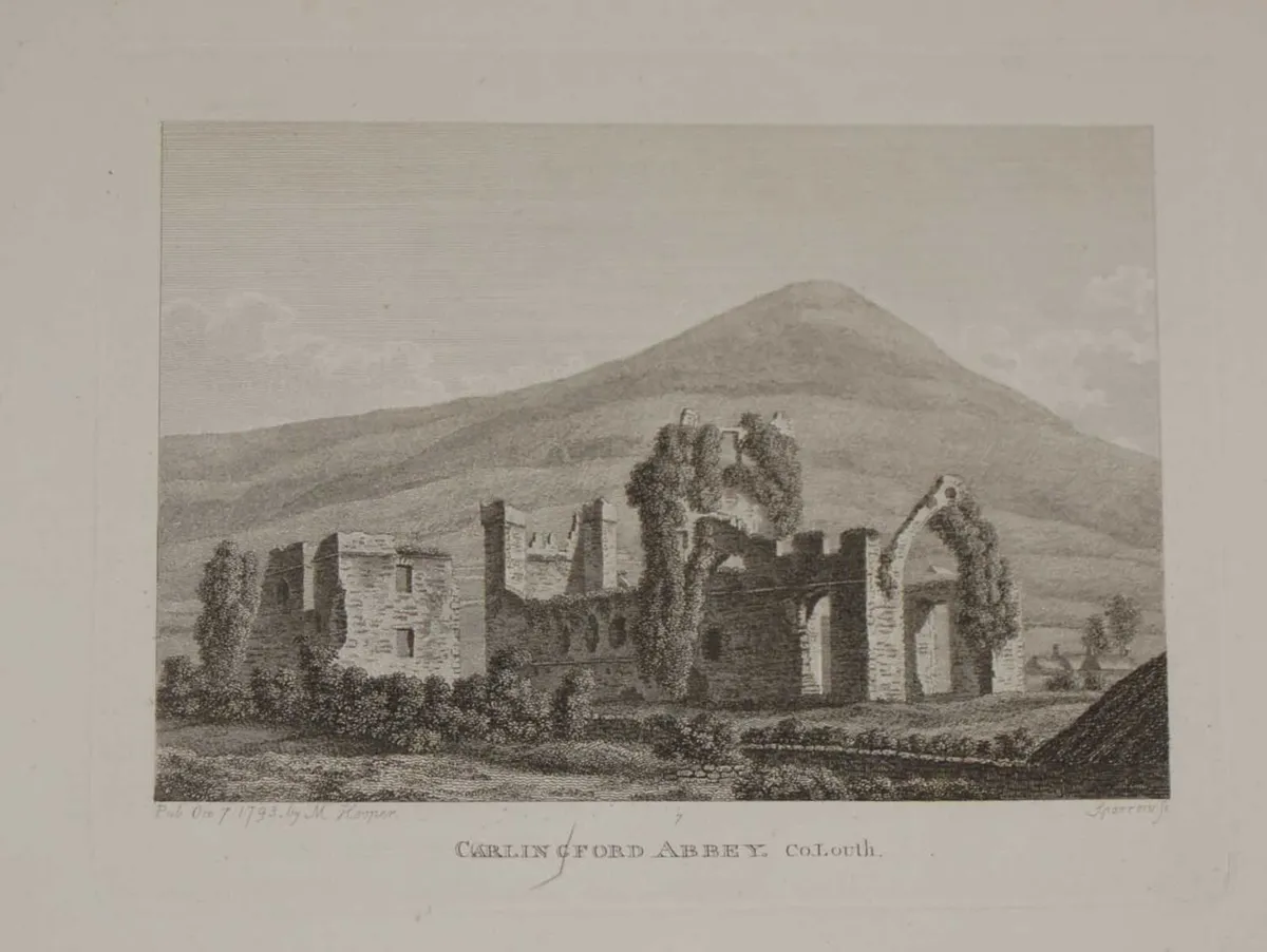 Carlingford Abbey County Louth 1797 Antique Print - Image 1