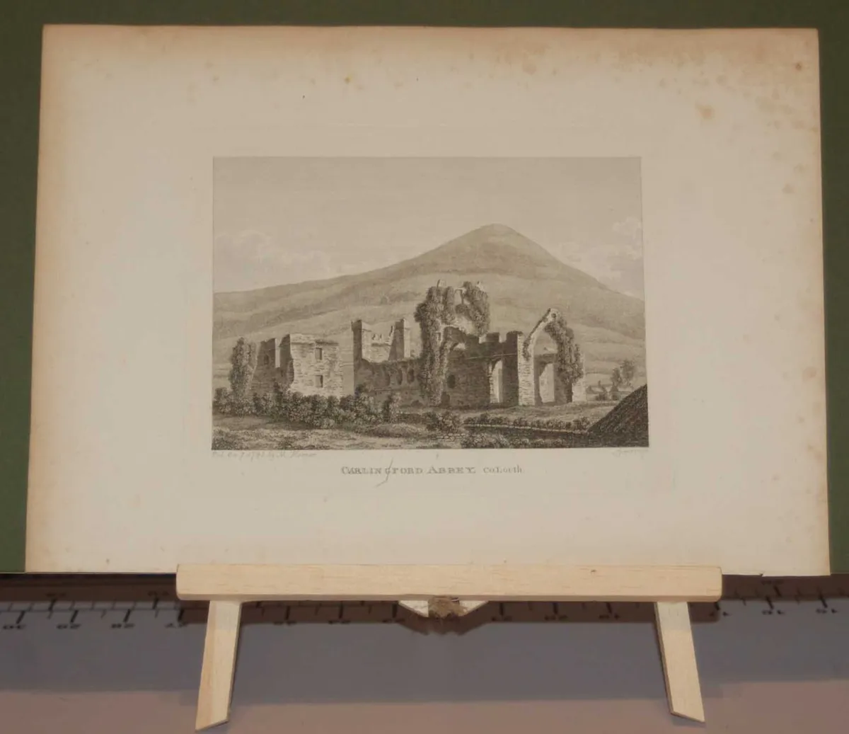 Carlingford Abbey County Louth 1797 Antique Print - Image 3