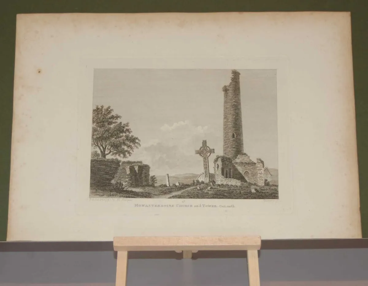 1797 Antique Print Monasterboise Church and Tower - Image 3