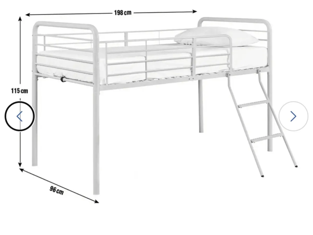 Metal mid sleeper single bed - Image 2