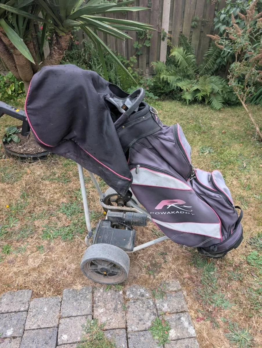 Ladies beginner Golf clubs and trolley - Image 1