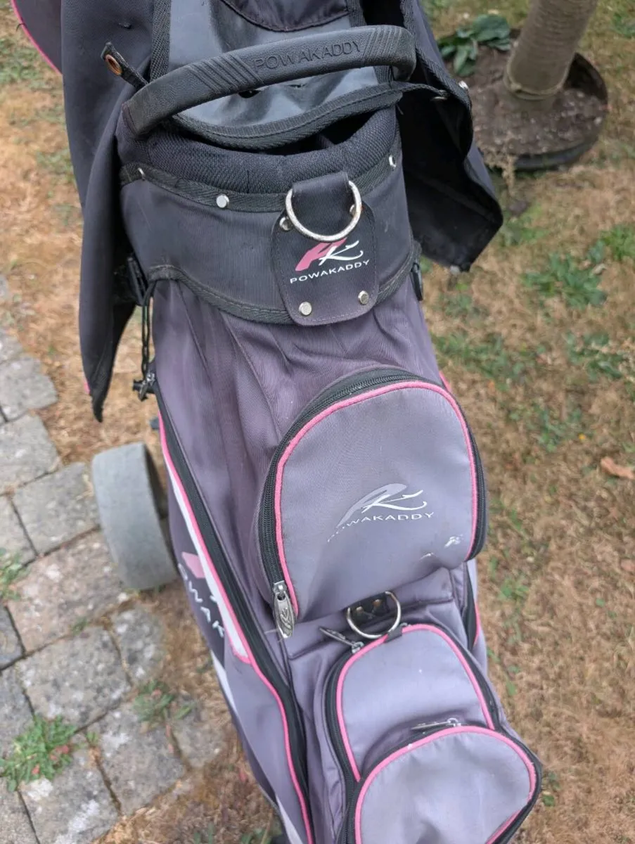 Ladies beginner Golf clubs and trolley - Image 3