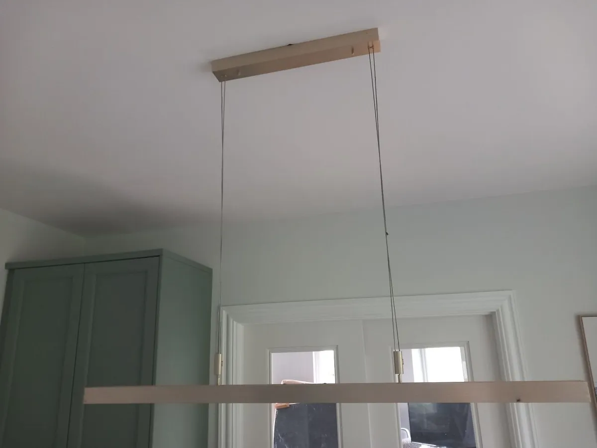 Linear Pendant Ceiling Light Matt Brass - Image 3