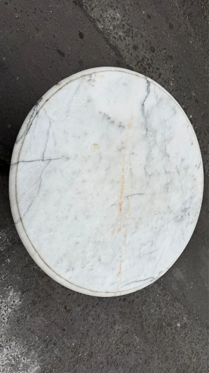 Solid Marble Bistro Table 70cm Diameter Restaurant / Bar / Outdoor - Image 2