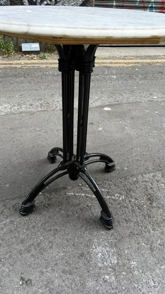 Solid Marble Bistro Table 70cm Diameter Restaurant / Bar / Outdoor - Image 3
