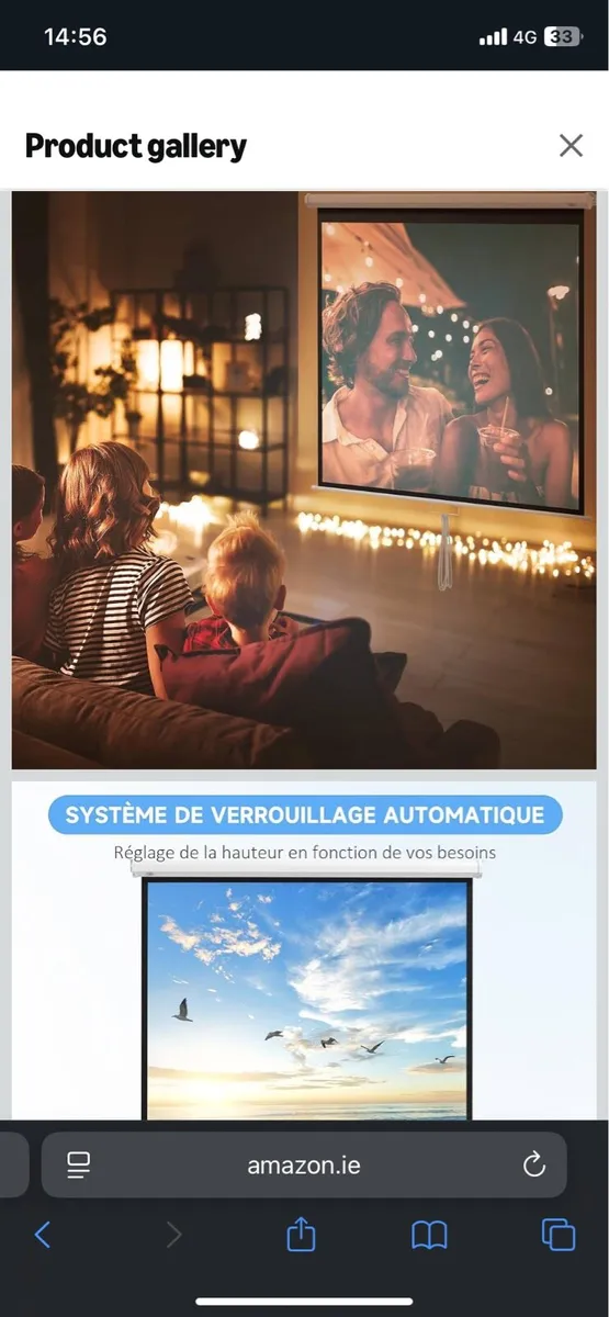 Projector & 99 inch Projector Screen - Image 4