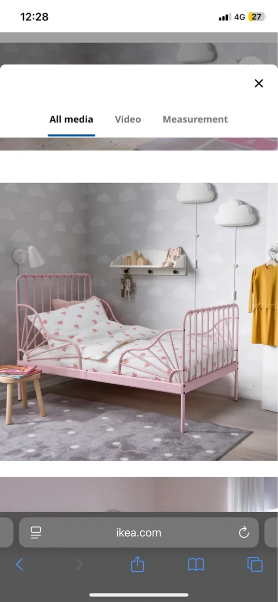 Pink kids single bed (unopened in box) - Image 1