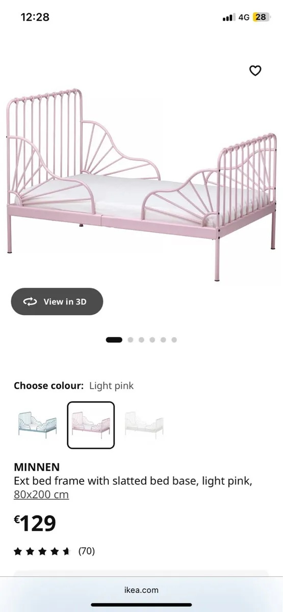 Pink kids single bed (unopened in box) - Image 2