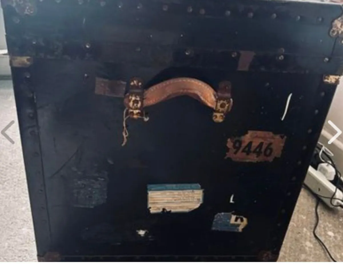 Vintage Holland America Line Steamer Trunk 1960s - Image 4