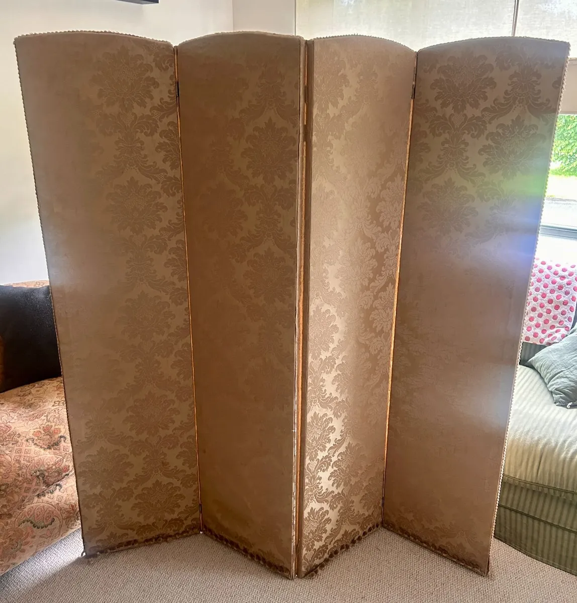 Vintage Damask Room Divider / Screen - Image 3