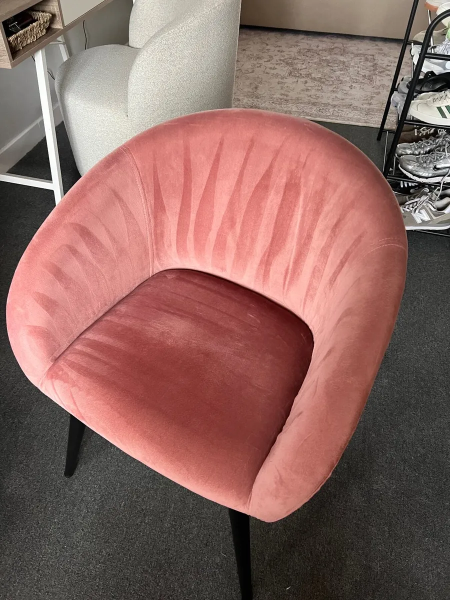 Pink Velvet Chair - Image 4