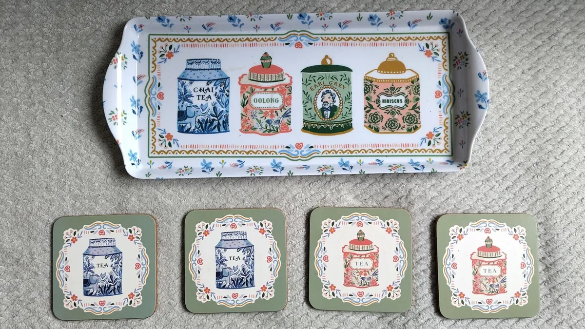 Coaster and tray set