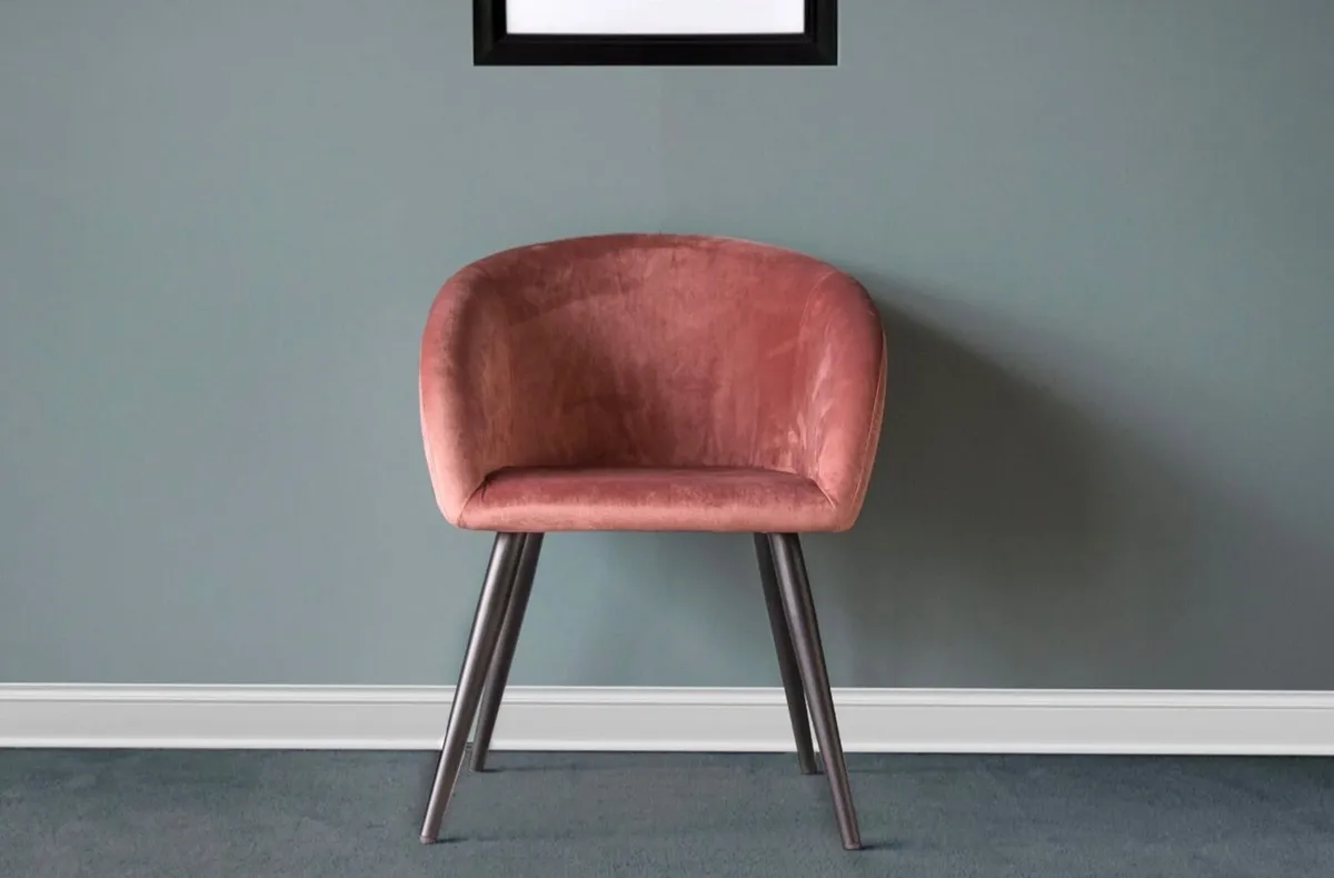 Pink Velvet Chair - Image 1