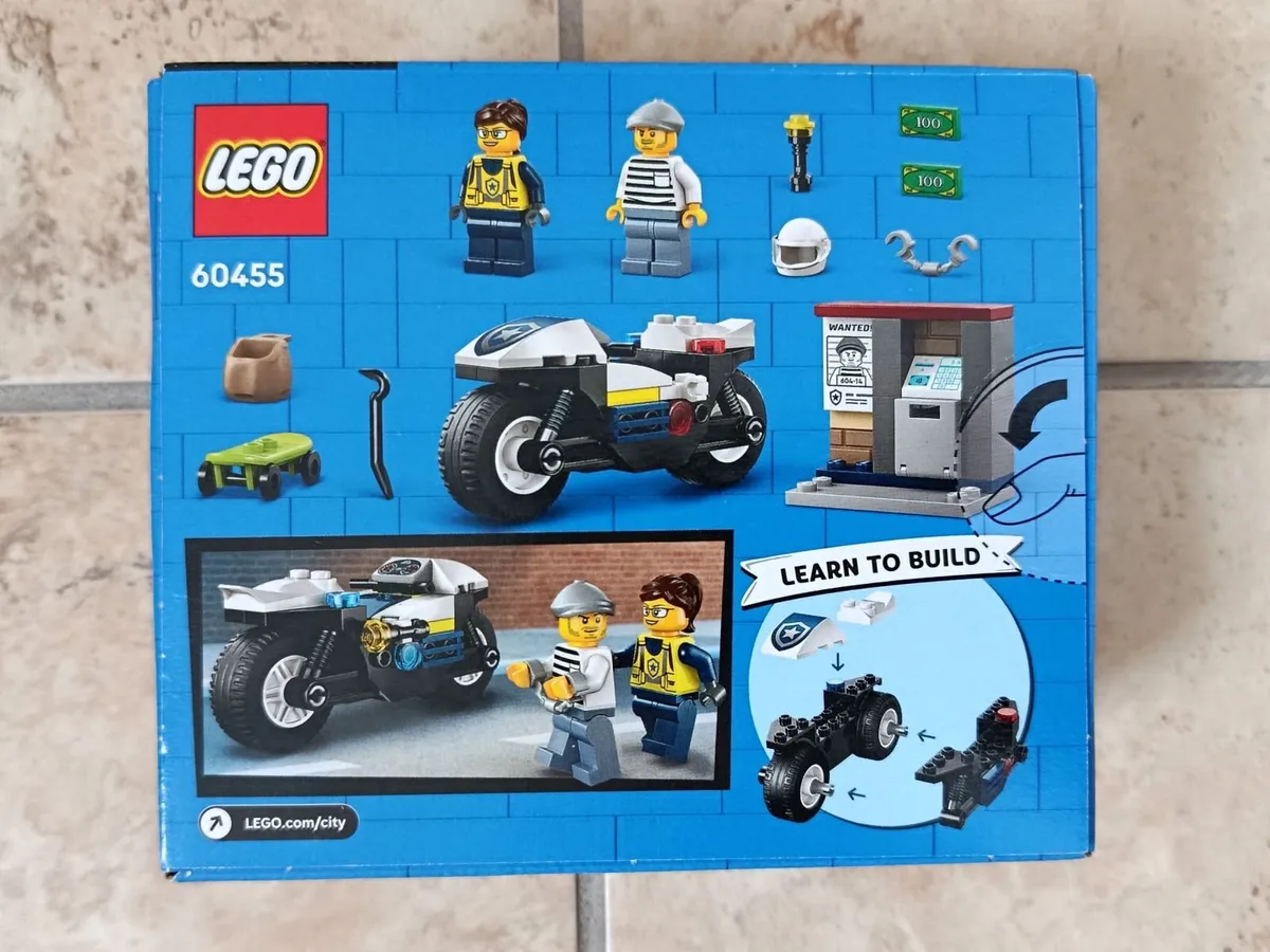 LEGO CITY Police Motorcycle Chase 65 pcs 60455 - Image 3