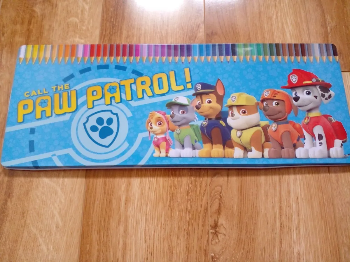 Paw Patrol 50 piece Colouring Pencil Tin - Image 1