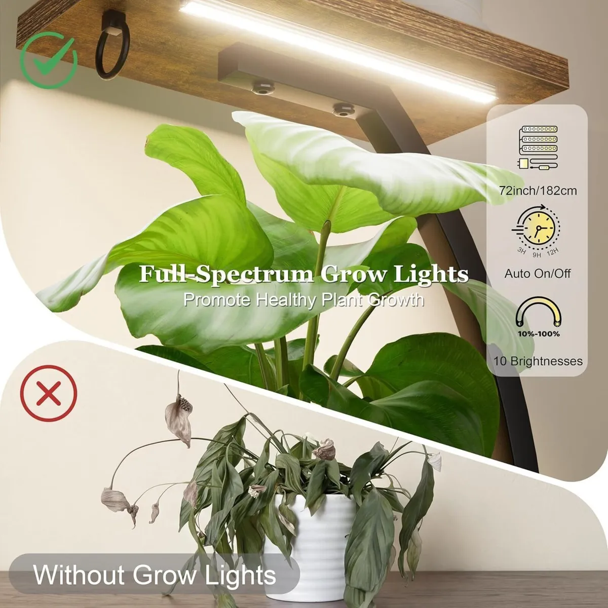 Plant Stand Indoor with Grow Lights 6 Tiered - Image 4