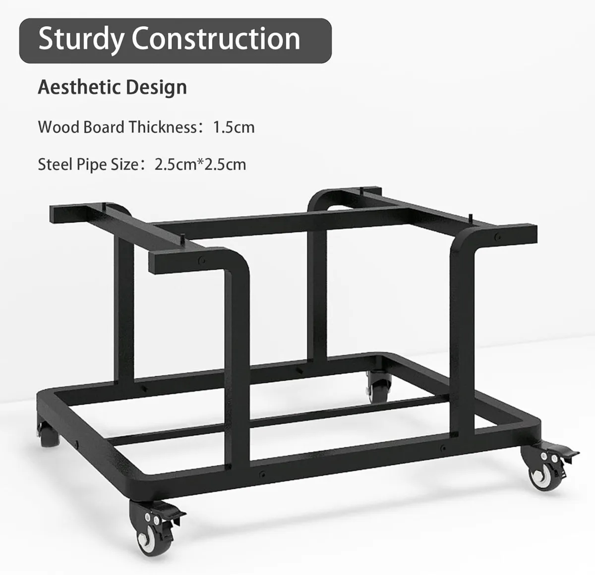 2-Tier Laser Printer Stand with Storage Shelf - Image 3