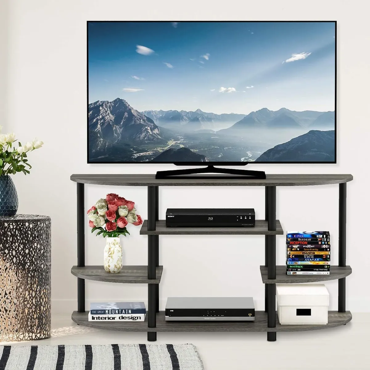 TV Stand Simple Design Corner Entertainment - Image 2