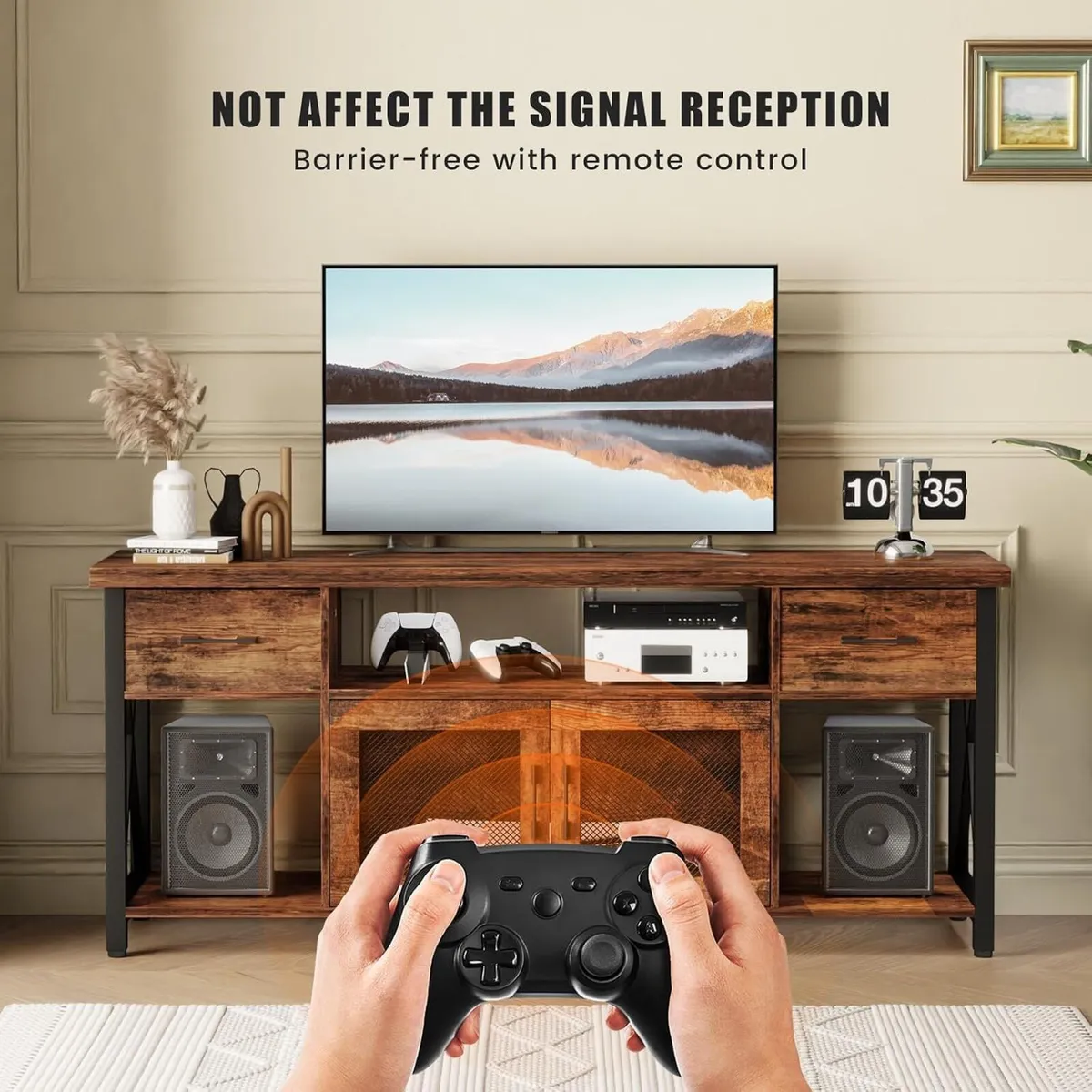 TV Stand Cabinet 140CM Wooden Unit with 2 - Image 4