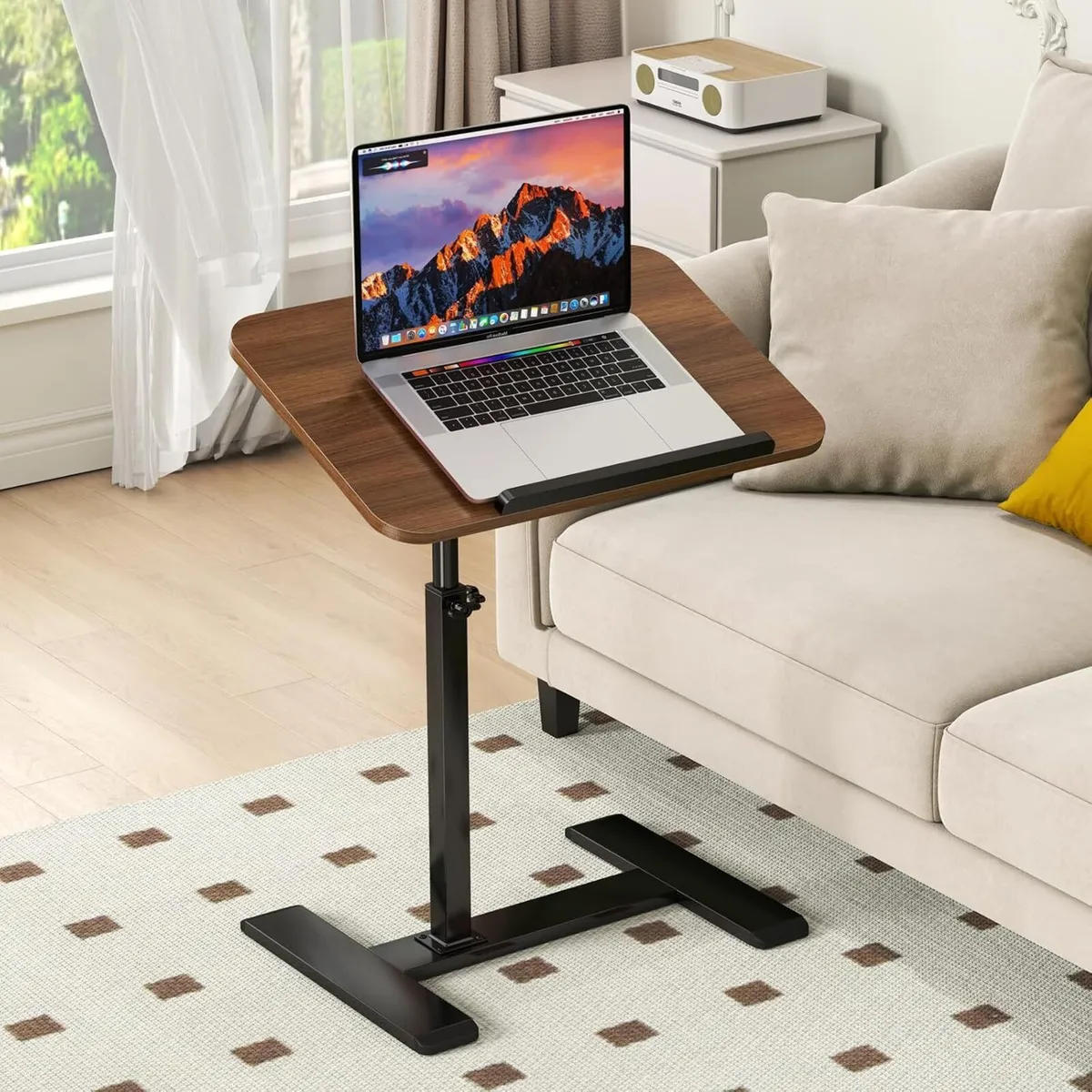 Adjustable Height C Shaped Side Table - Image 1