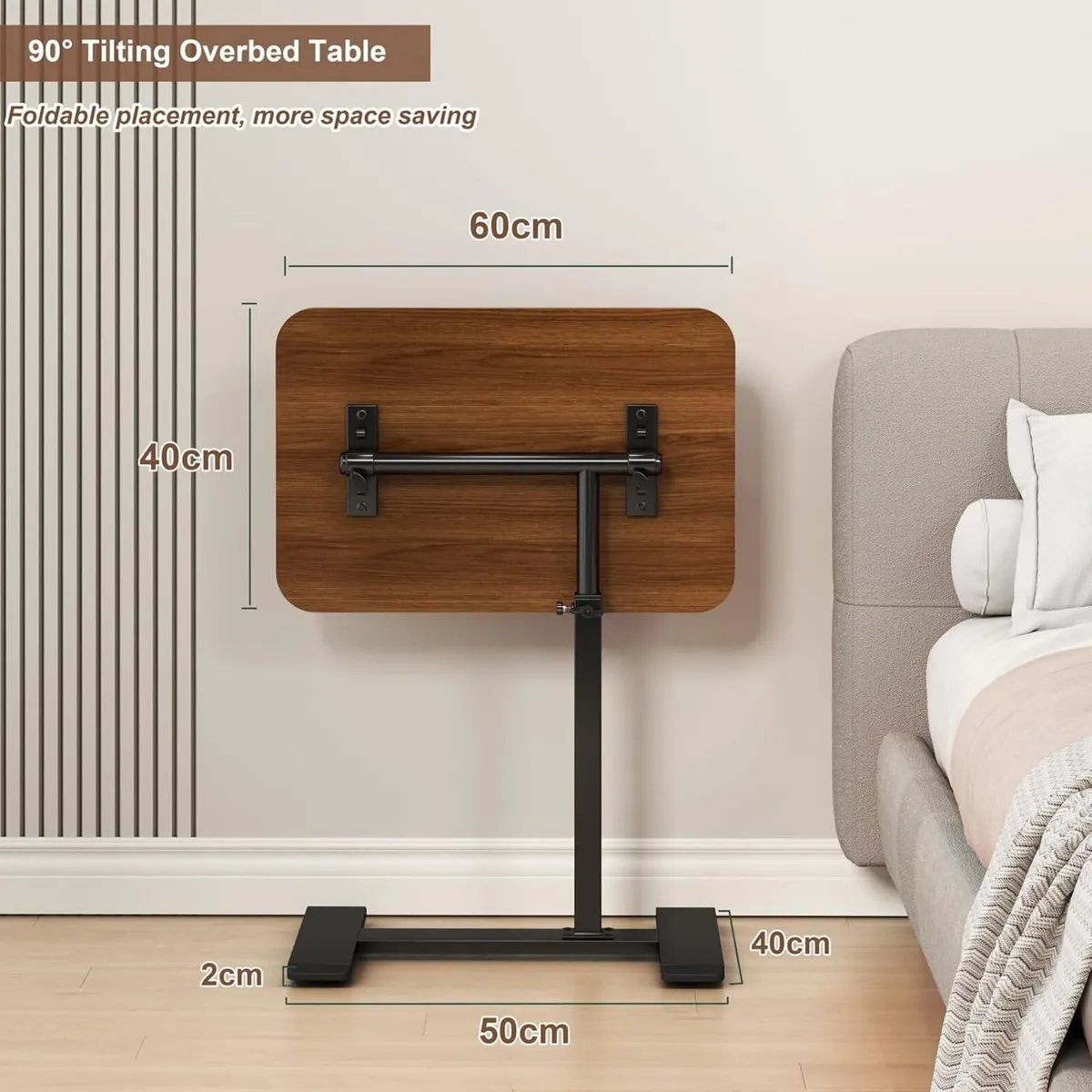 Adjustable Height C Shaped Side Table - Image 2