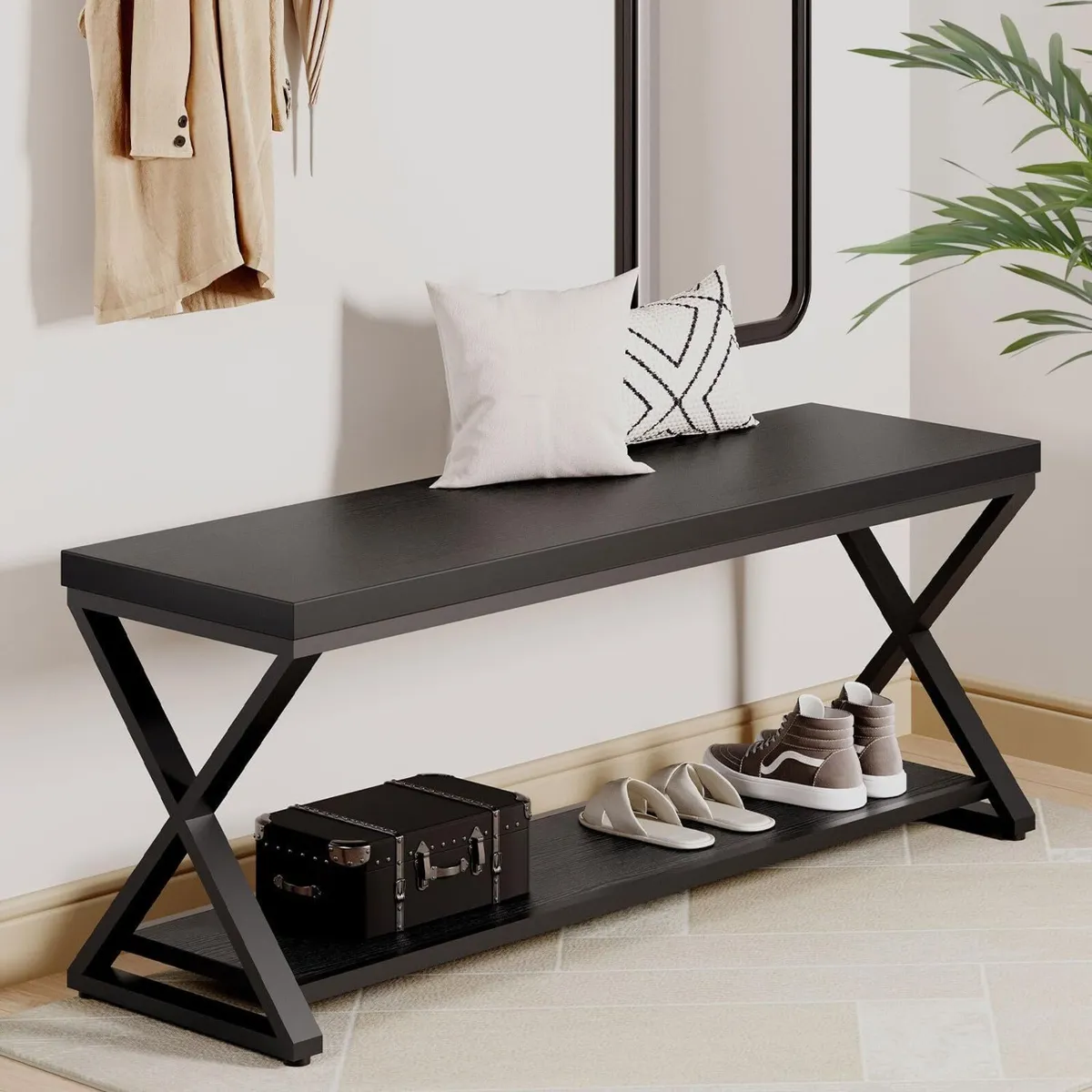 Shoe Storage Bench Entryway Benches for Hallway - Image 3