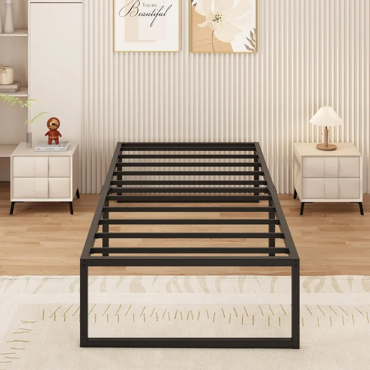 Bed Frame Metal Platform Noise Free Steel Slat - Image 1