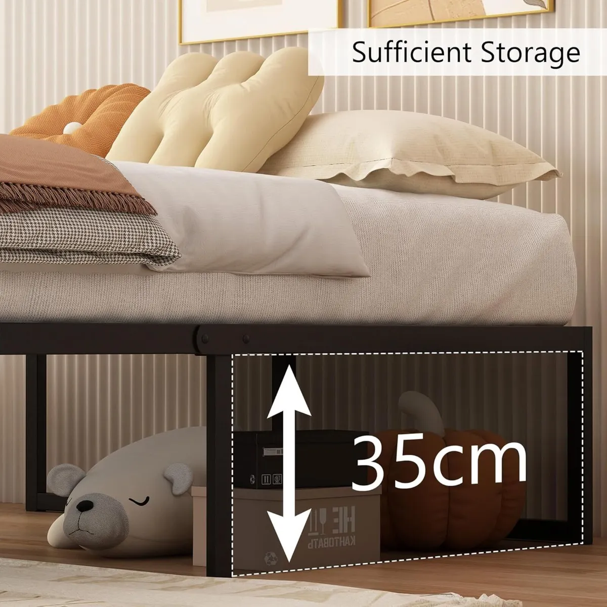 Bed Frame Metal Platform Noise Free Steel Slat - Image 4