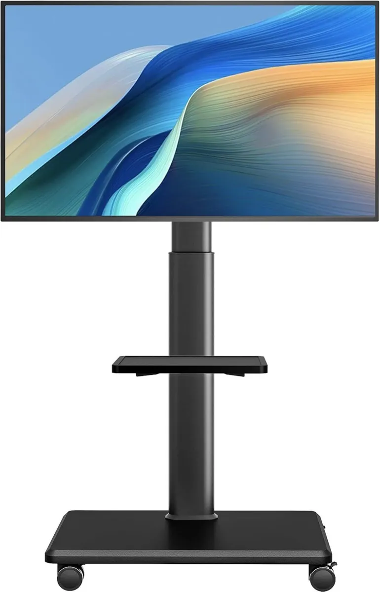 Universal Floor TV Stand Portable Rolling Mount - Image 1