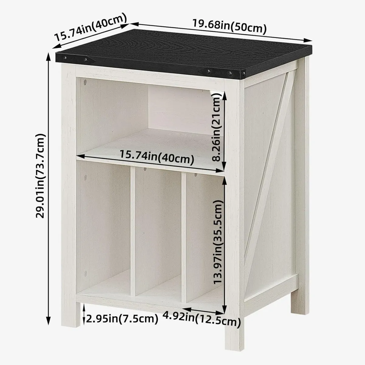 Record Player Stand with Vinyl Storage Large Table - Image 3