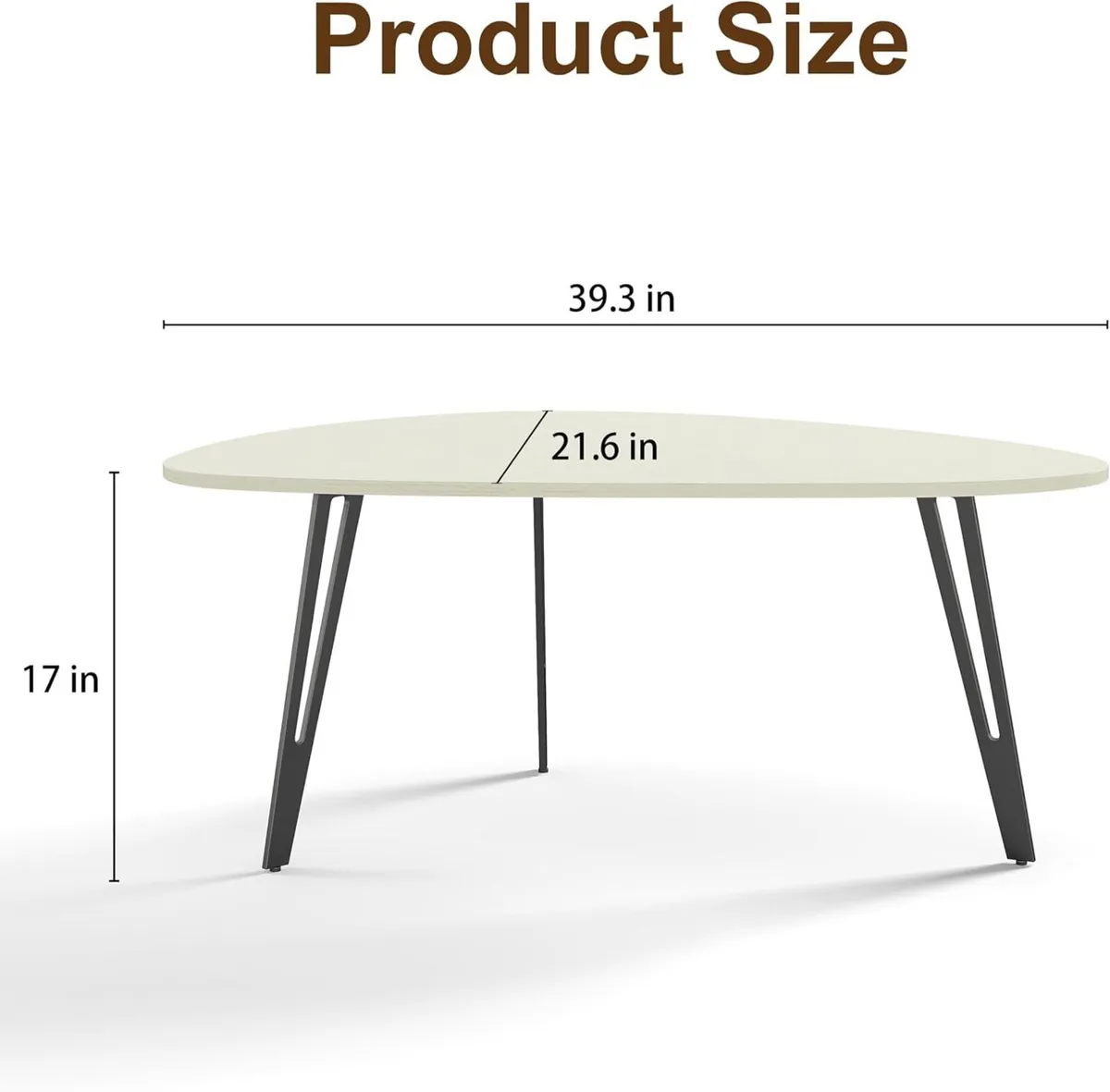 Oval Coffee Table Rustic Wooden Single Tier Centre - Image 2