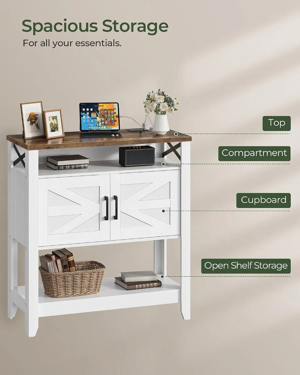 Vintage Console Table Farmhouse Kitchen Sideboard - Image 4