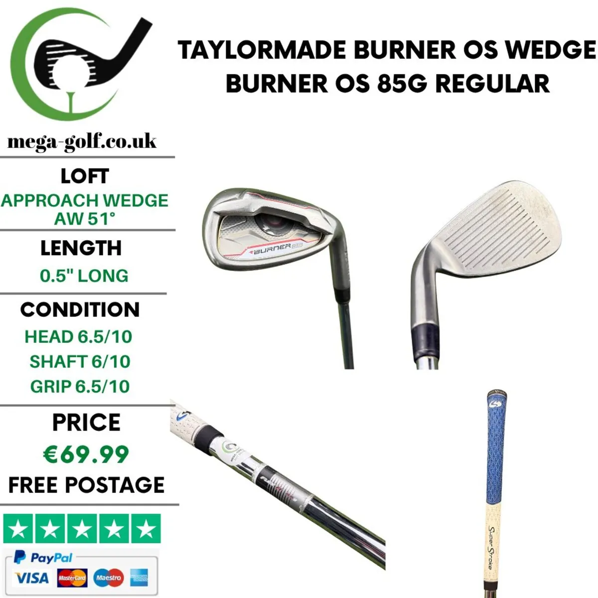 Taylormade Burner OS Wedge Aw 51° / Regular - Image 1