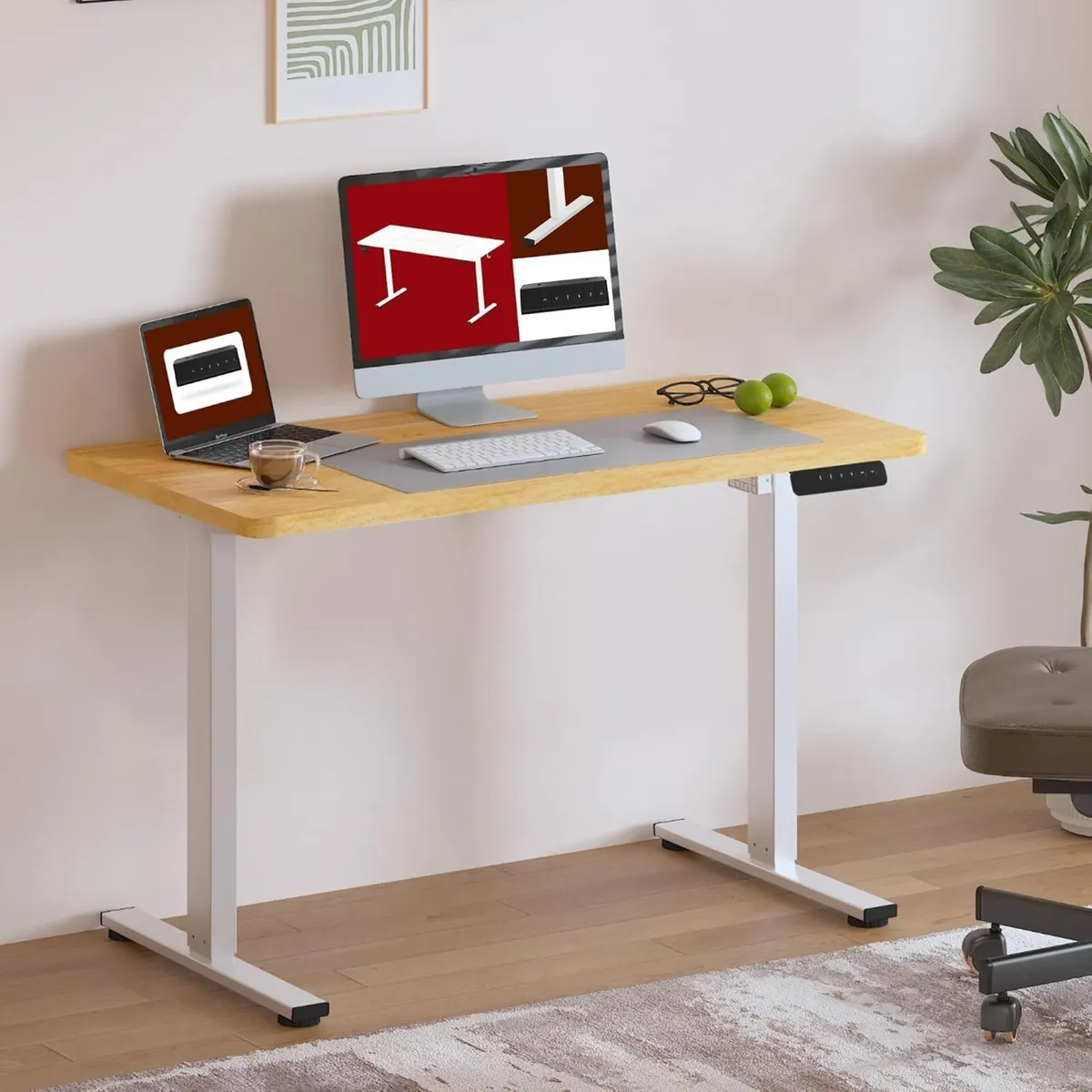 100 X 60 Electric Standing One Piece Desktop - Image 2