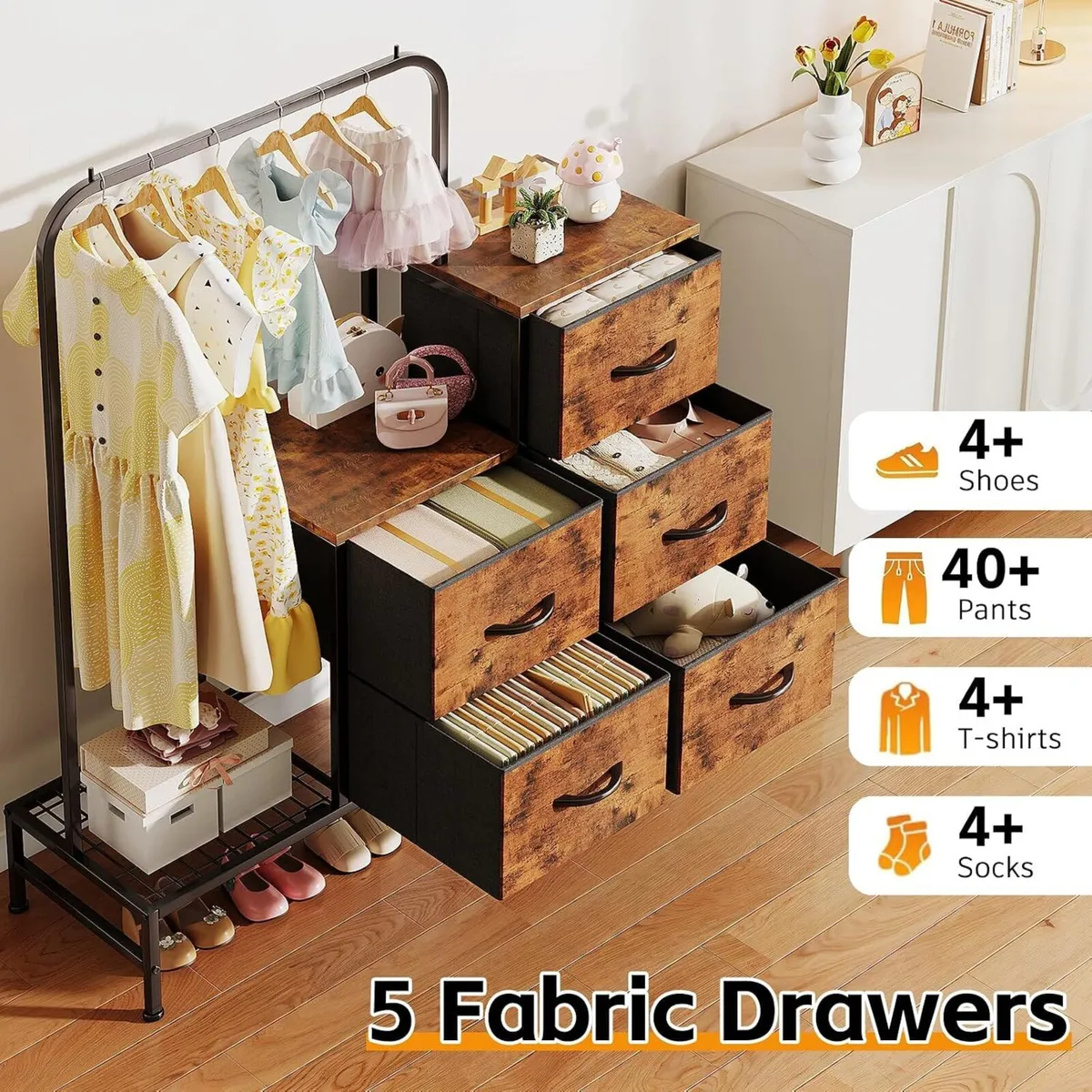 Chest of Drawers Bedroom Including 4 Fabric - Image 4