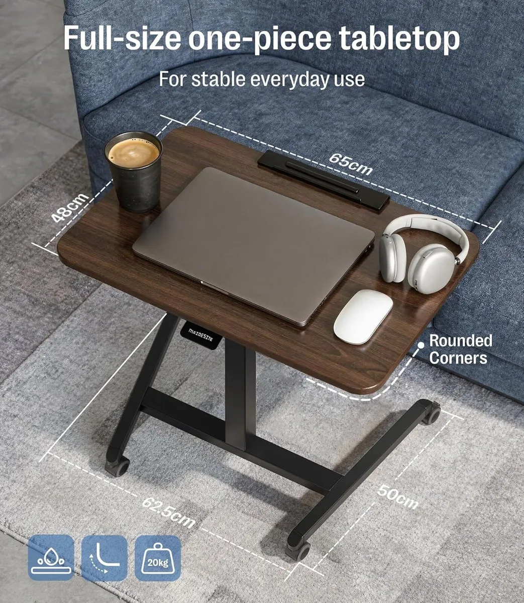 Fit Pro Over Bed Table with Wheels Height - Image 2
