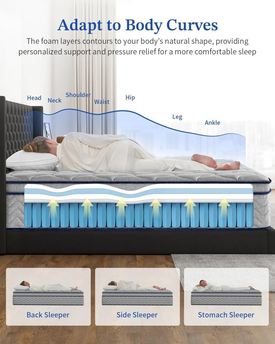 Hybrid Mattress 10.2inch Medium Firm 90x190x26CM - Image 3