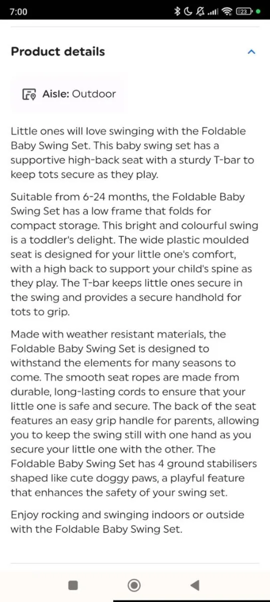 Folding Baby Swing - Image 4