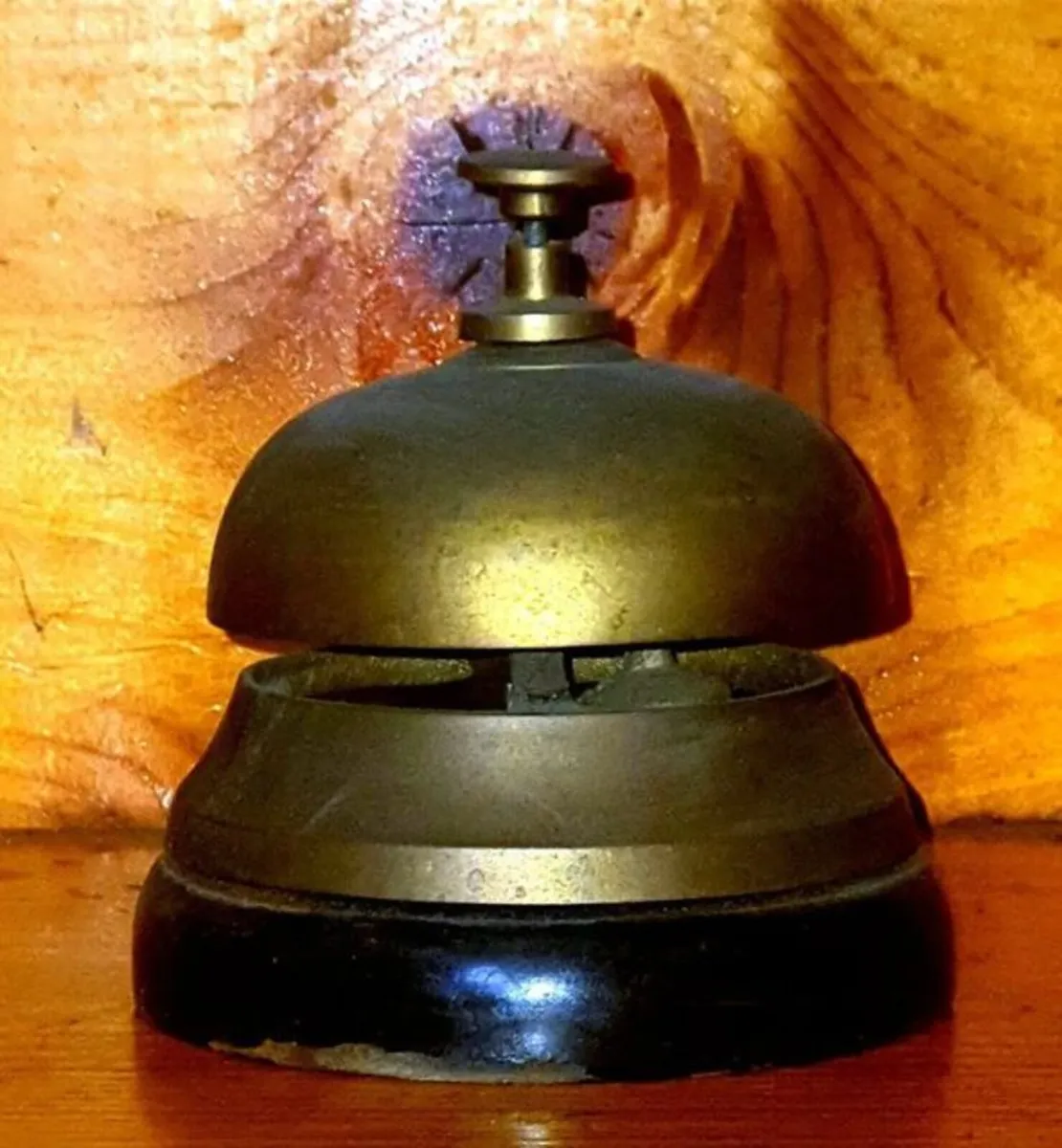Vintage Antique Brass Desk Bell - Image 2