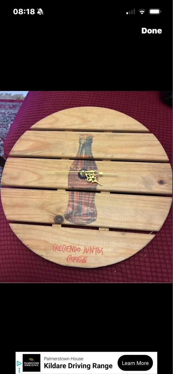Rare Coca Cola Timber Clock - Image 1