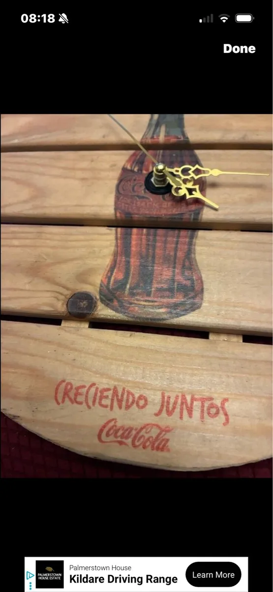 Rare Coca Cola Timber Clock - Image 3