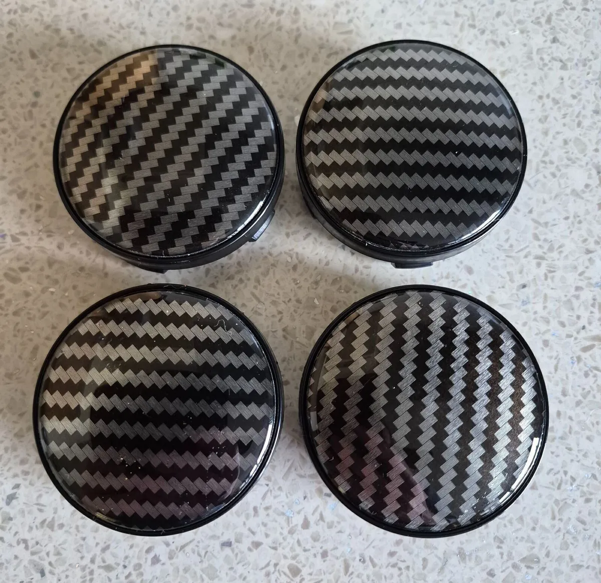 Carbon fibre centre caps - FREE POST - Image 1